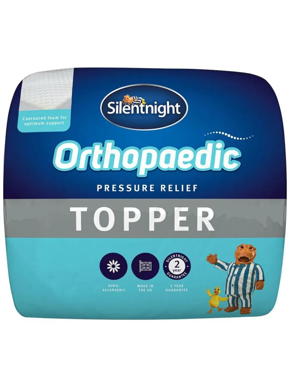 Silentnight White 3cm Orthopaedic Mattress Topper With Cover Hot