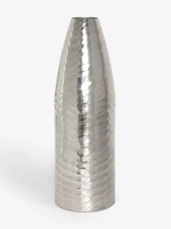 Next Silver Extra Large Metal Textured Vase
