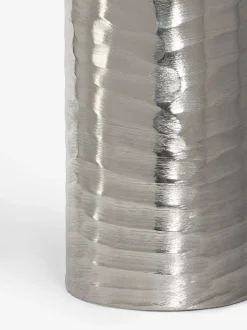 Next Silver Extra Large Metal Textured Vase