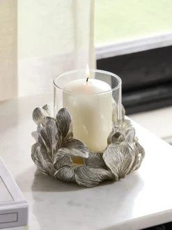 Next Silver Floral Tea Light Hurricane Candle Holder Discount