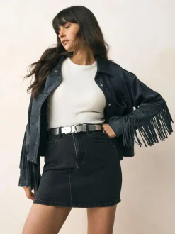 Next Regular Statement Buckle Leather Belt Silver Discount