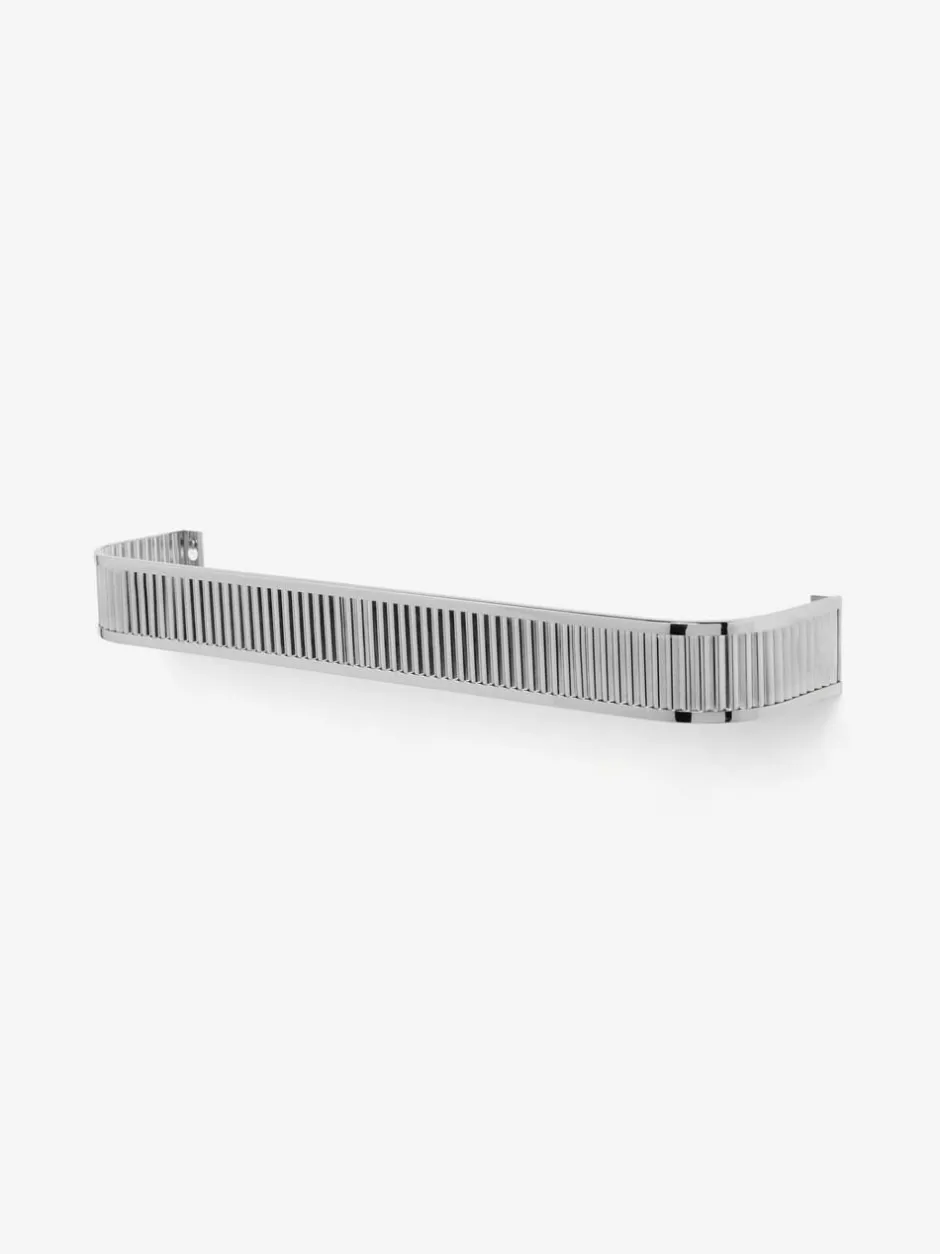 Next Rib Shelf Bathroom Wall Mirror Silver Discount