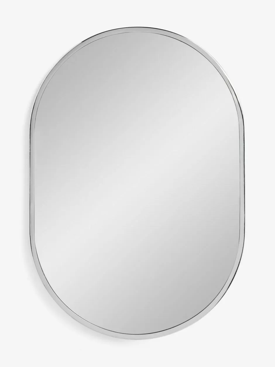 Next Rib Shelf Bathroom Wall Mirror Silver Discount