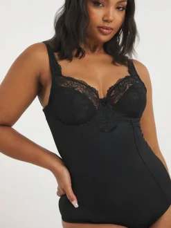 Simply Be Black Magisculpt Ella Lace Firm Control Bodyshaper Sale