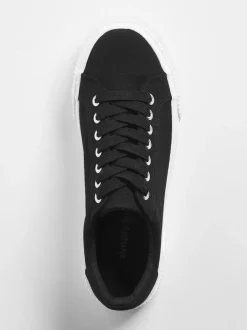 Simply Be Wide Fit Canvas Chunky Ribbed Sole Trainers Black Sale