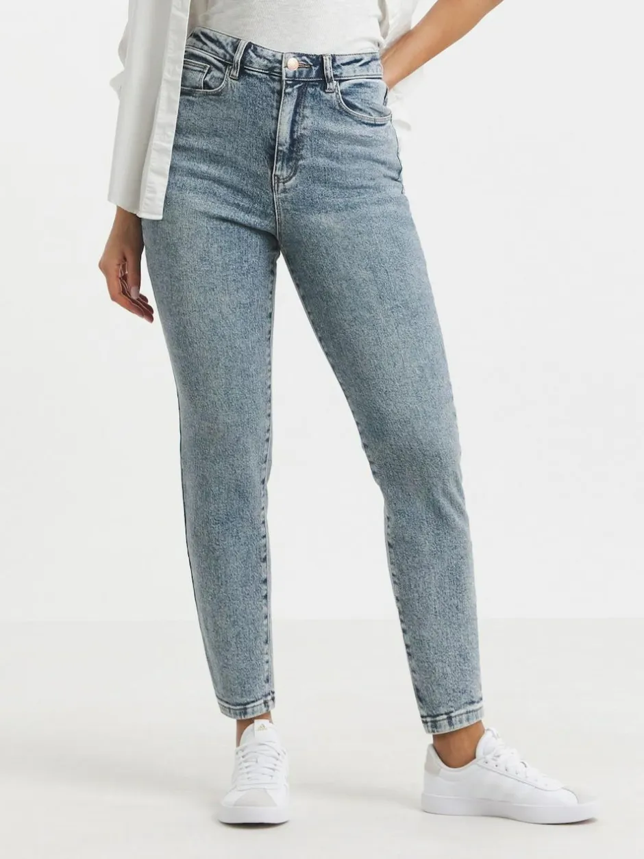 Simply Be Slim Mom Jeans Blue Online