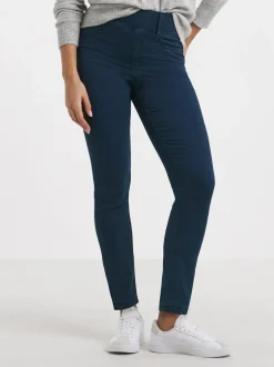 Simply Be Blue Slim Pull On Jeggings New