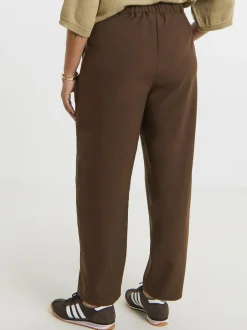 Simply Be Brown Tailored Barrel Leg Trouser Clearance