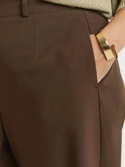 Simply Be Brown Tailored Barrel Leg Trouser Clearance