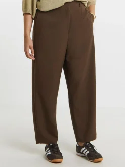 Simply Be Brown Tailored Barrel Leg Trouser Clearance