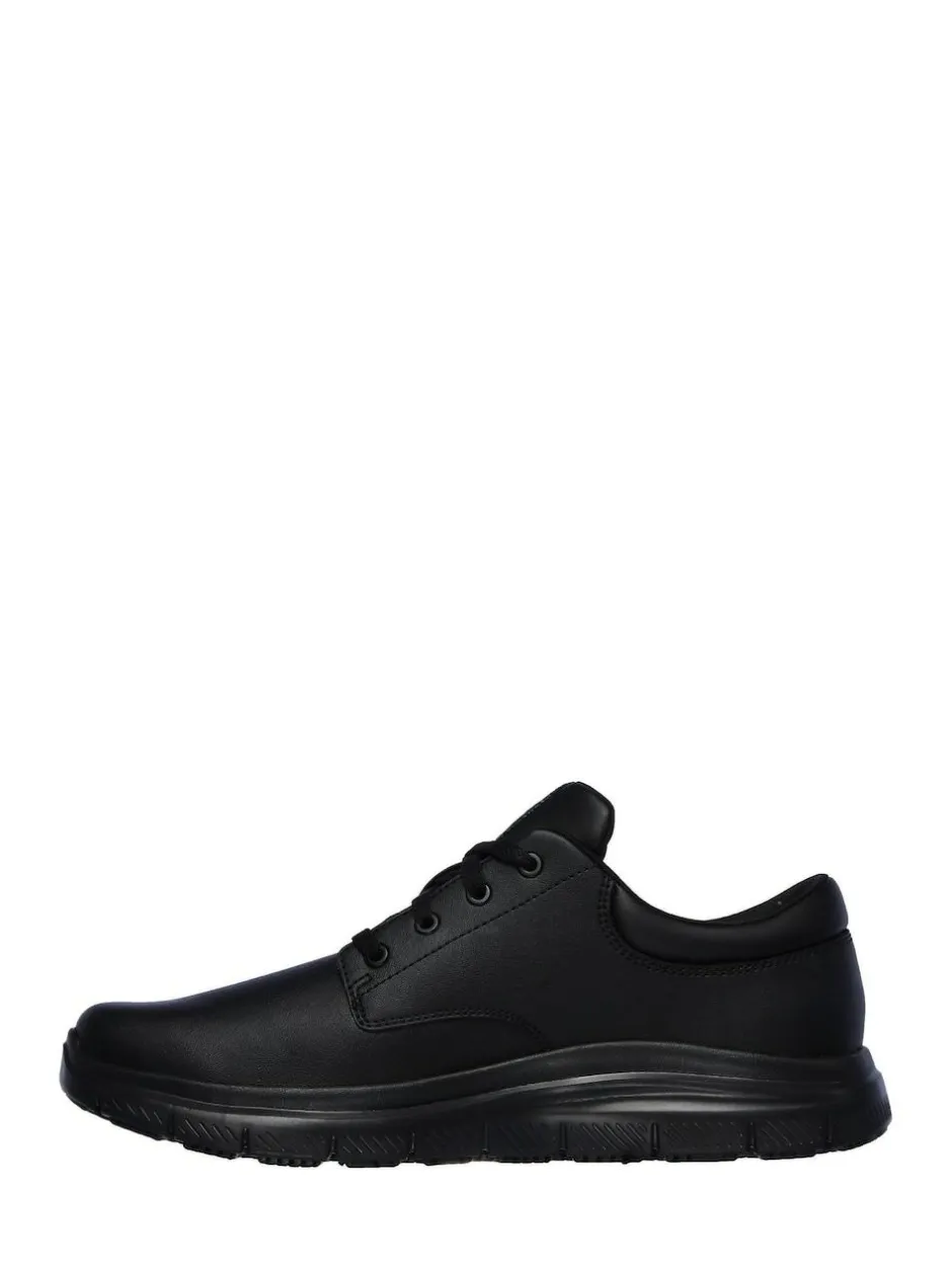 Skechers Black Mens Flex Advantage Fourche Slip Resistant Work Shoes New