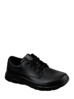 Skechers Black Mens Flex Advantage Fourche Slip Resistant Work Shoes New