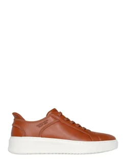 Skechers Court Break Double Vented Slip In Trainers Brown Hot
