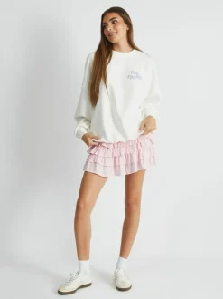 Skinnydip White Celestial Longline Fleece Best