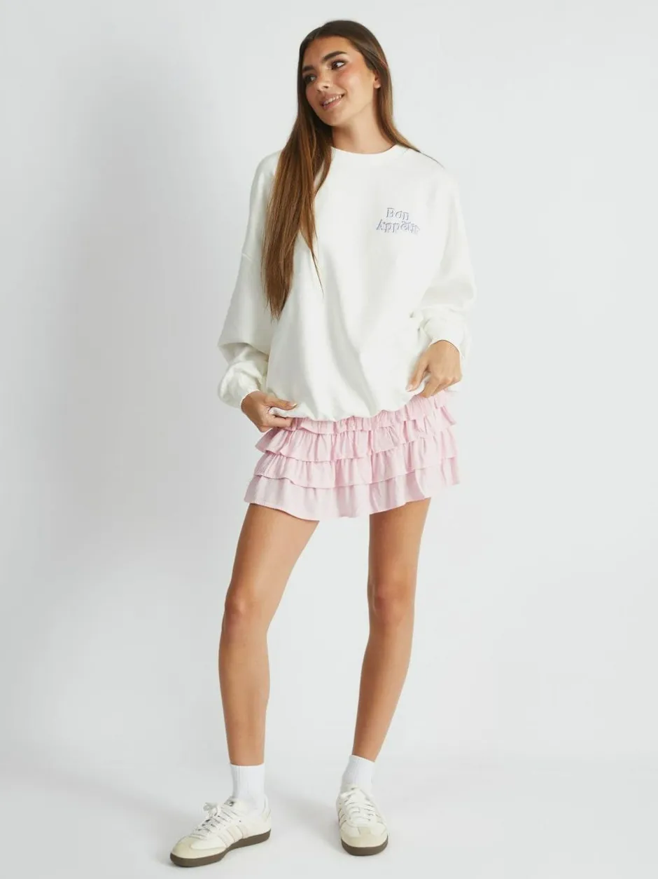 Skinnydip White Celestial Longline Fleece Best