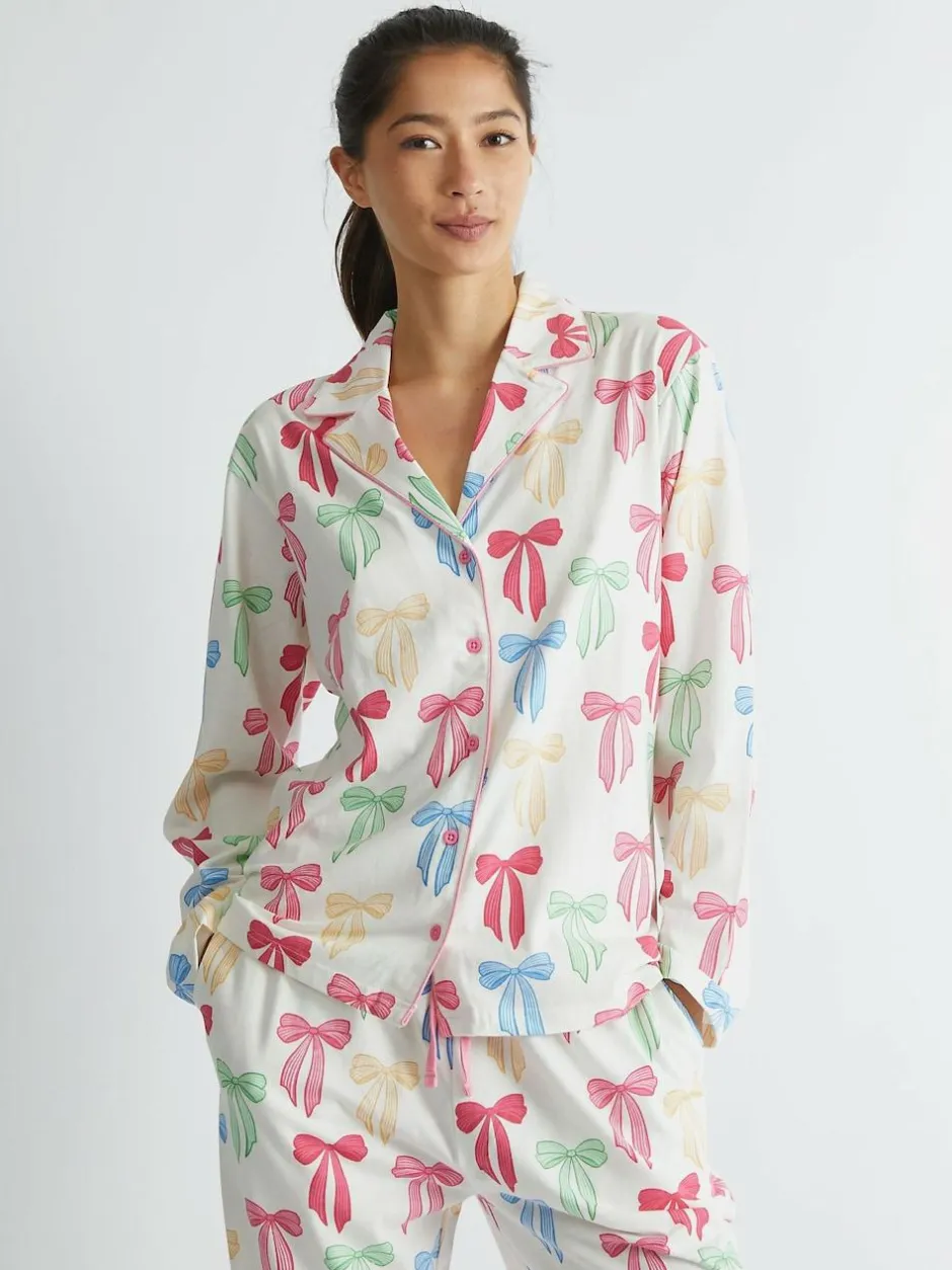 Skinnydip White Multicolour Bow Pyjama Set