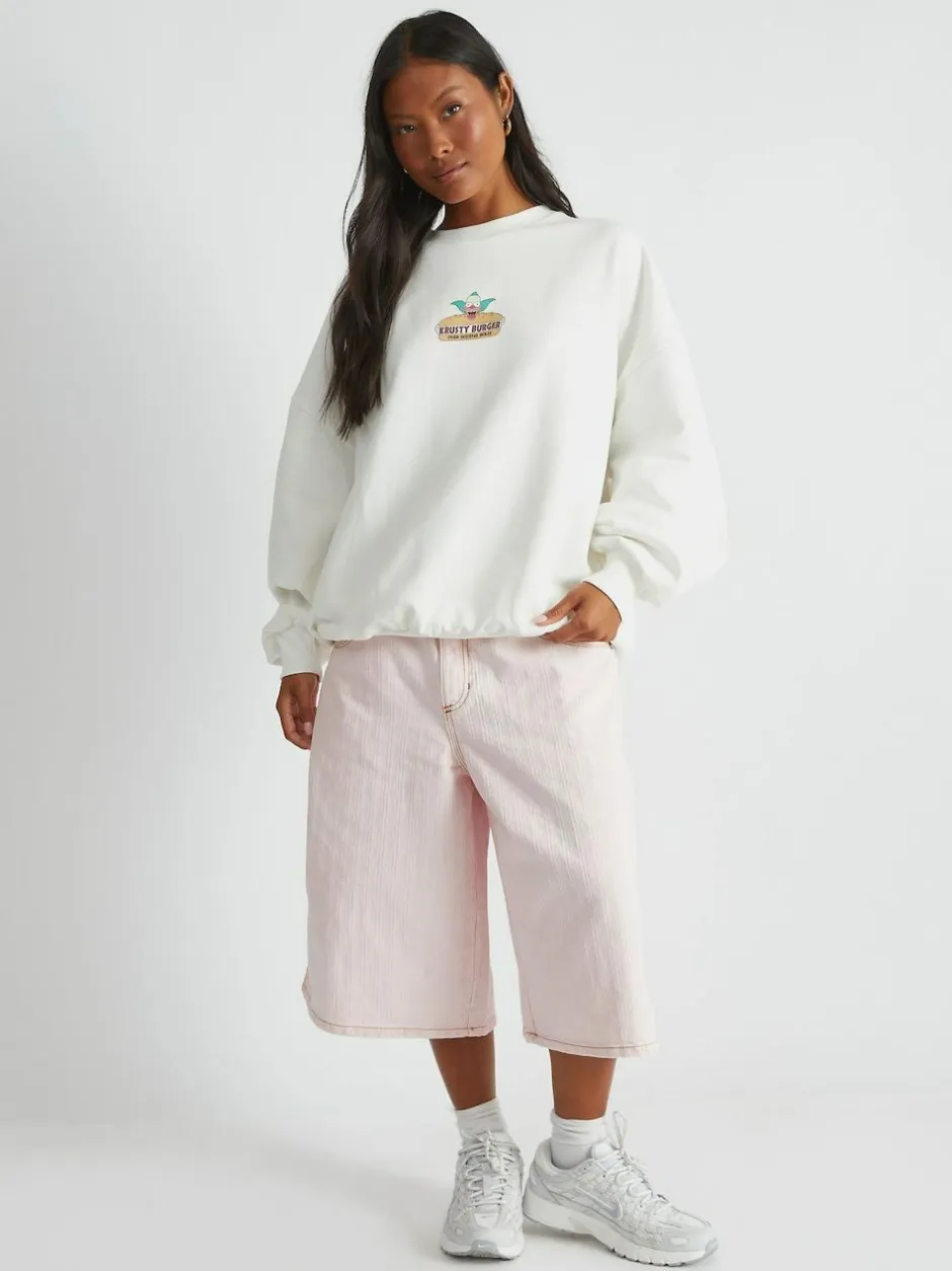 Skinnydip White The Simpsons x Krusty Burger Sweatshirt Sale