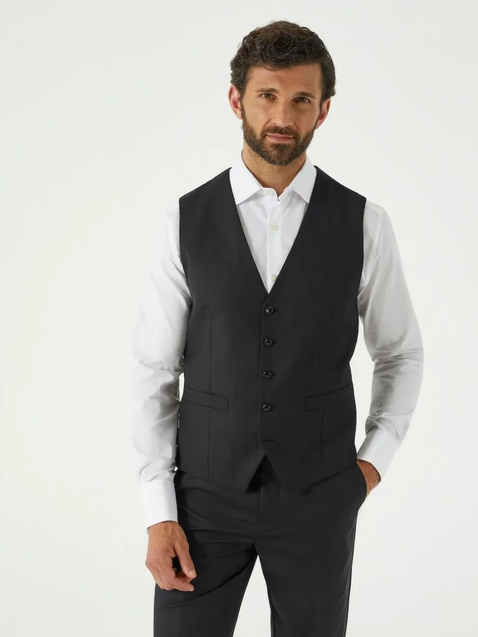Skopes Farnham Single Breasted Suit Waistcoat Black New