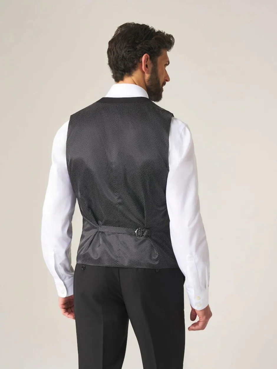 Skopes Madrid Regular Fit Suit Waistcoat Black Clearance