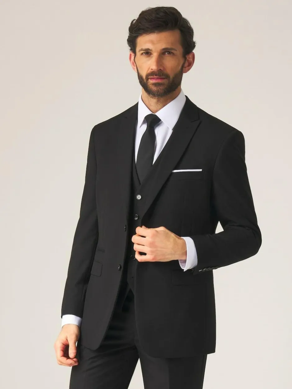 Skopes Madrid Regular Fit Suit Waistcoat Black Clearance