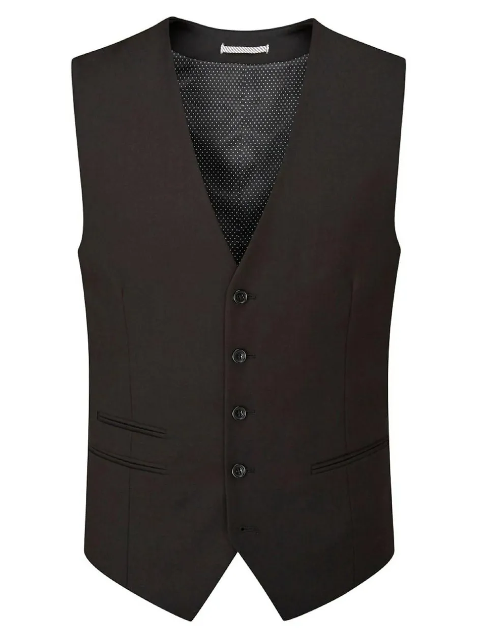 Skopes Madrid Regular Fit Suit Waistcoat Black Clearance