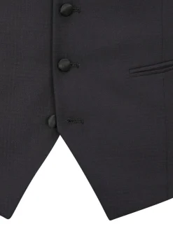 Skopes Newman Check Tailored Fit Suit Waistcoat Black