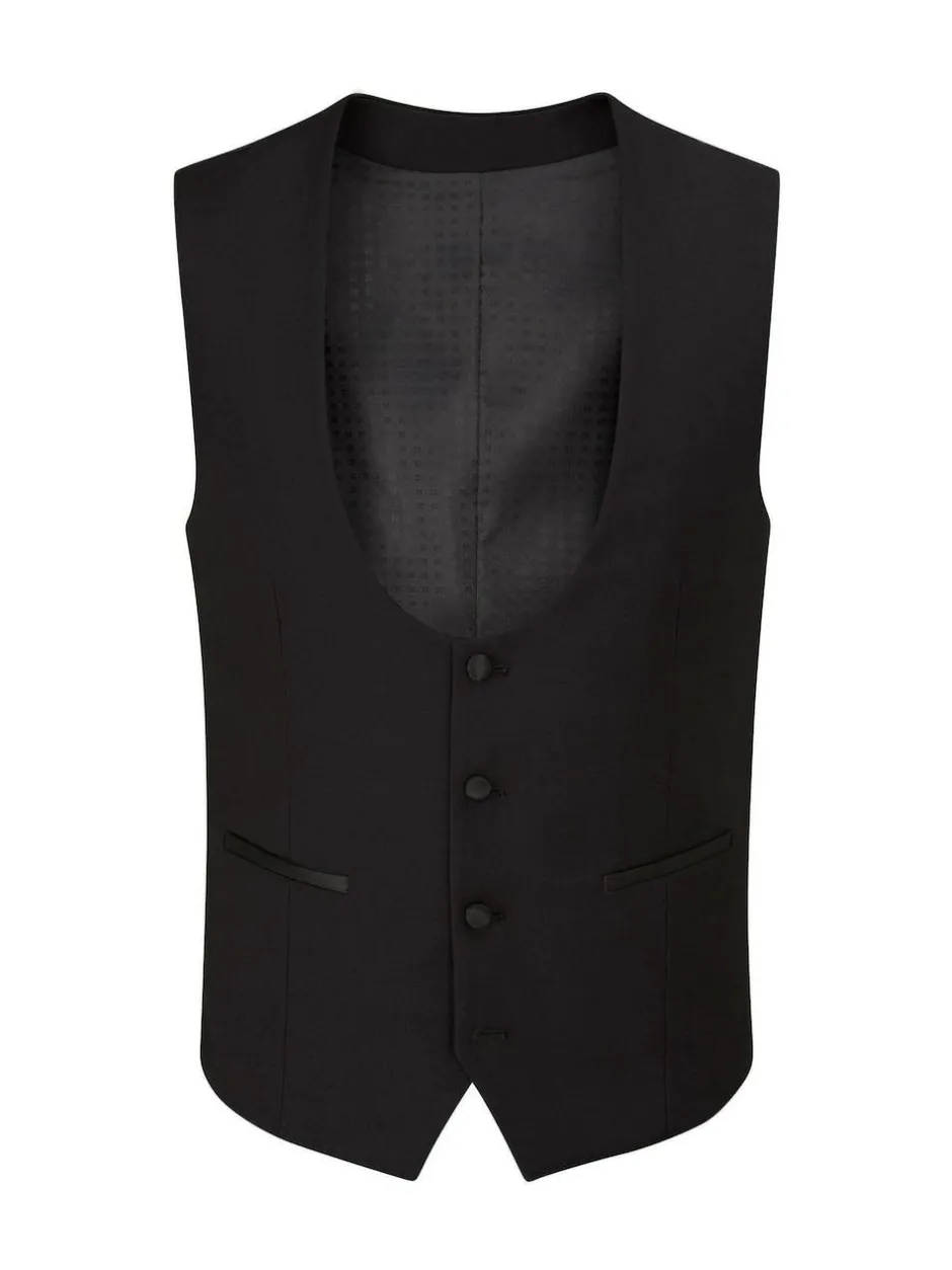 Skopes Black Sinatra Suit Scoop Waistcoat Hot