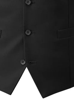 Skopes Single Breasted Wool Rich Darwin Suit Waistcoat Black Discount