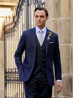 Skopes Blue Boyd Puppytooth Tailored Fit Suit Jacket Online