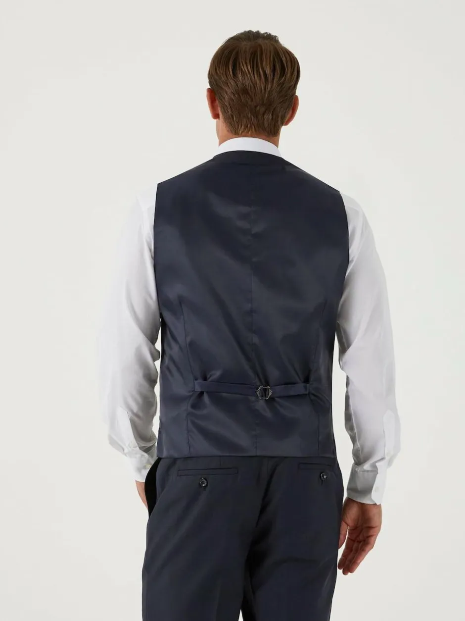 Skopes Farnham Single Breasted Suit Waistcoat Blue Best