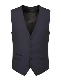 Skopes Newman Check Tailored Fit Suit Waistcoat Blue New