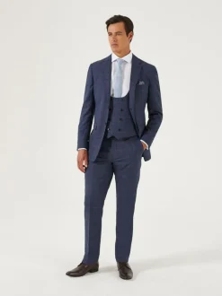 Skopes Slim Fit Anello Check Suit Jacket Blue Outlet