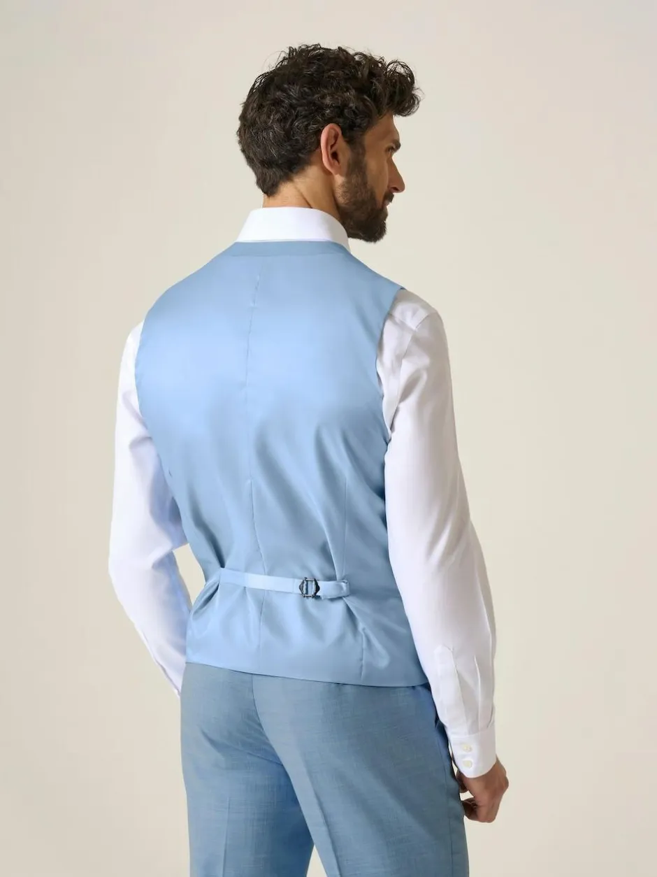 Skopes Blue Tailored Fit Lucien Suit Waistcoat Sale