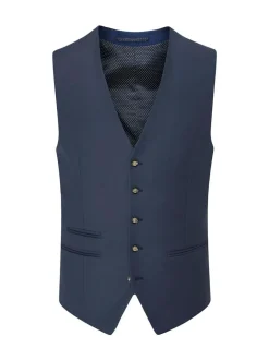 Skopes Blue Tailored Fit Wool Blend Joss Suit Waistcoat Outlet