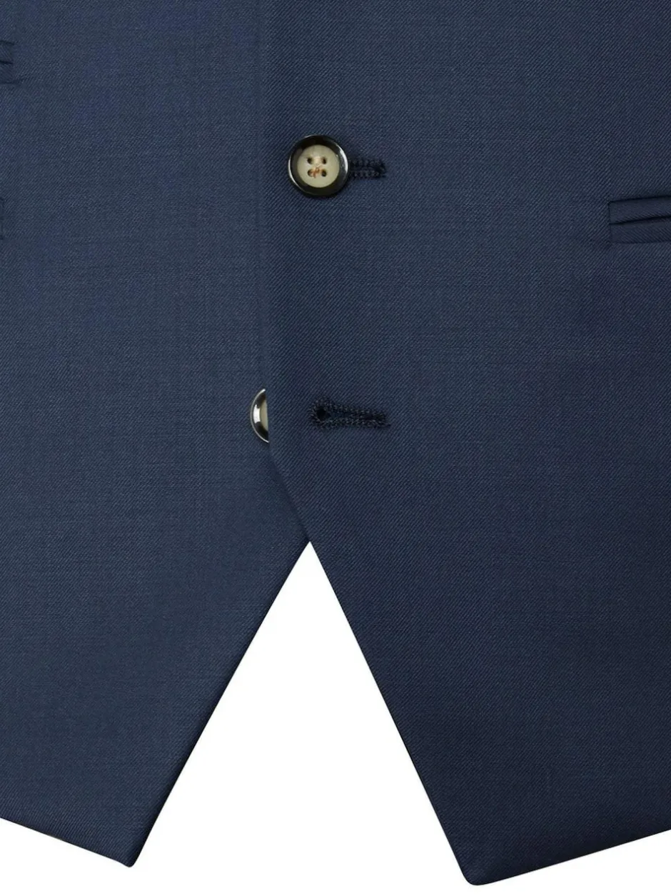 Skopes Blue Tailored Fit Wool Blend Joss Suit Waistcoat Outlet