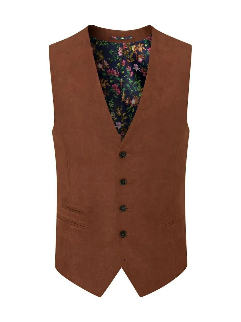 Skopes Camplin Waistcoat Ginger Brown New