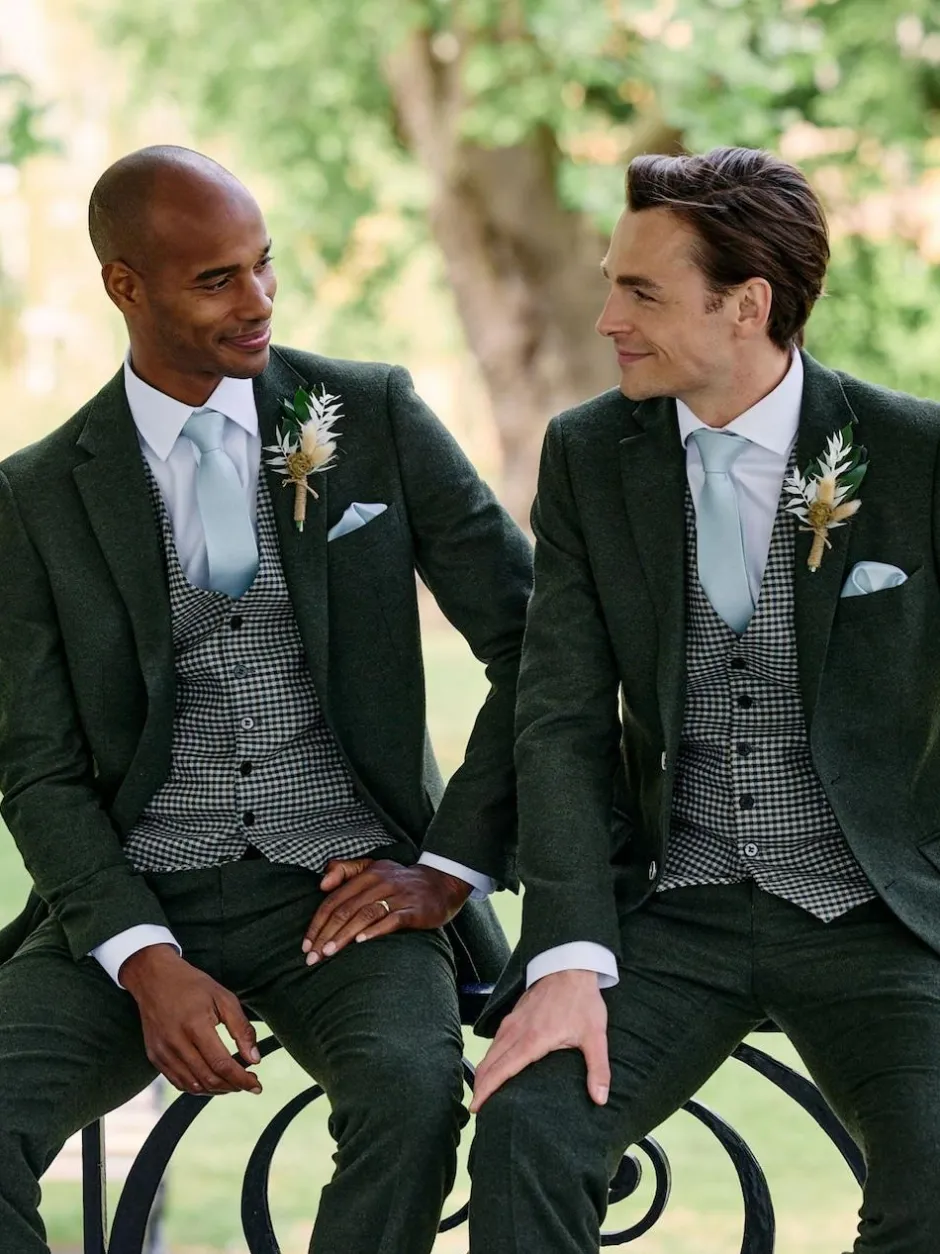Skopes Green Boston Check Waistcoat Hot