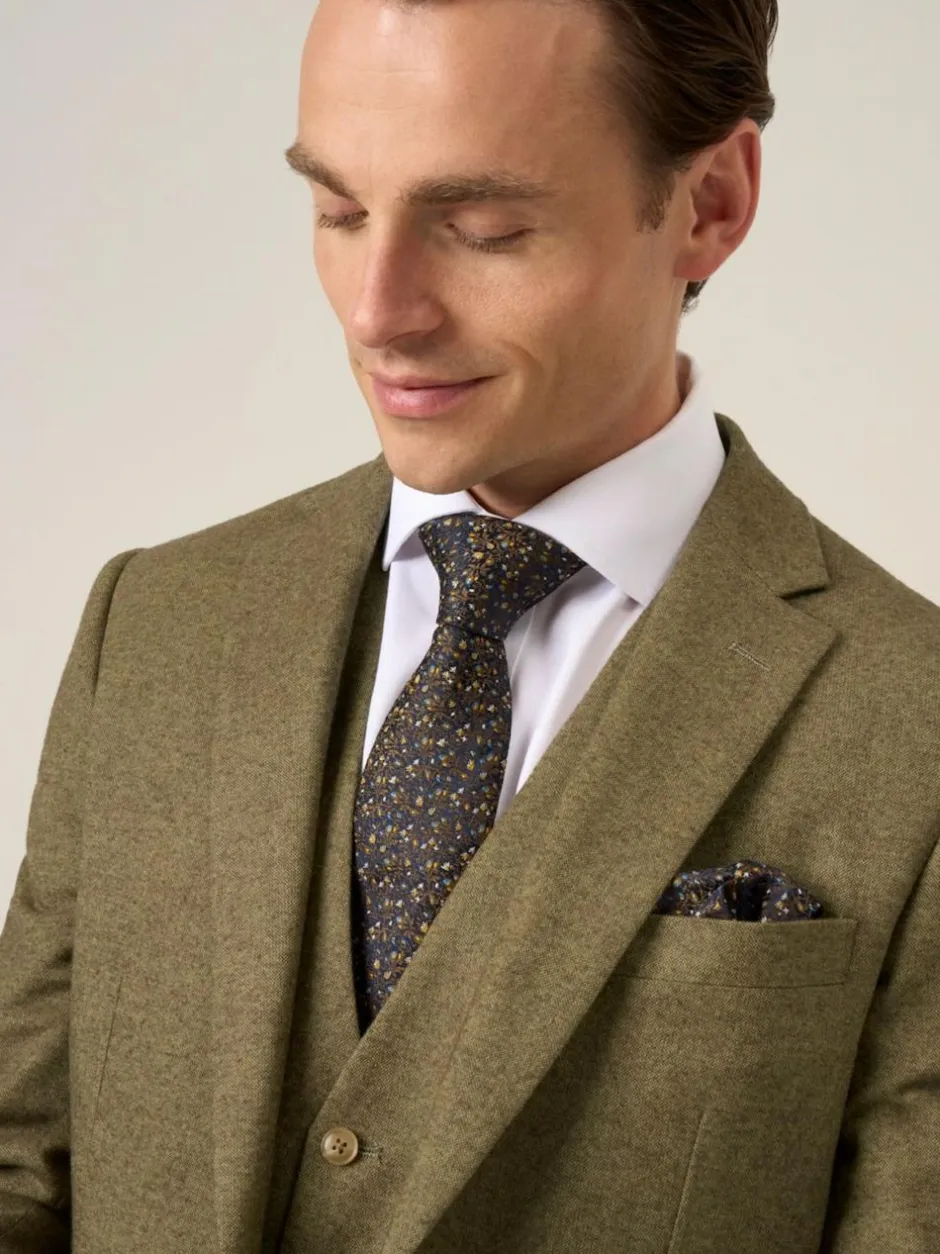 Skopes Fox Tailored Fit Textured Suit Jacket Green Hot