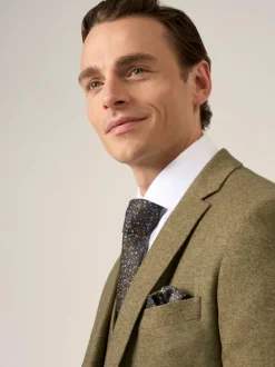 Skopes Fox Tailored Fit Textured Suit Jacket Green Hot
