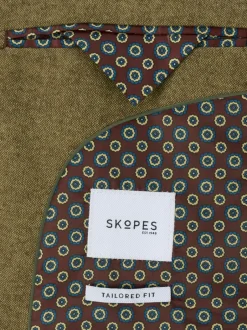 Skopes Fox Tailored Fit Textured Suit Jacket Green Hot