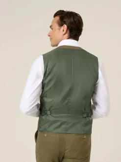 Skopes Fox Textured Suit Waistcoat Green Outlet