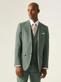 Skopes Tailored Fit Calvados Linen Blend Suit Jacket Green Best