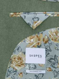 Skopes Tailored Fit Calvados Linen Blend Suit Jacket Green Best