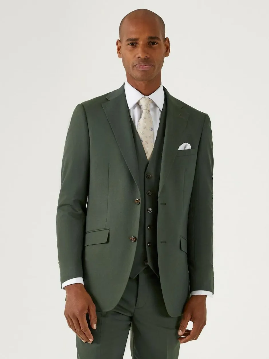 Skopes Green Tailored Fit Harvey Suit: Jacket Clearance