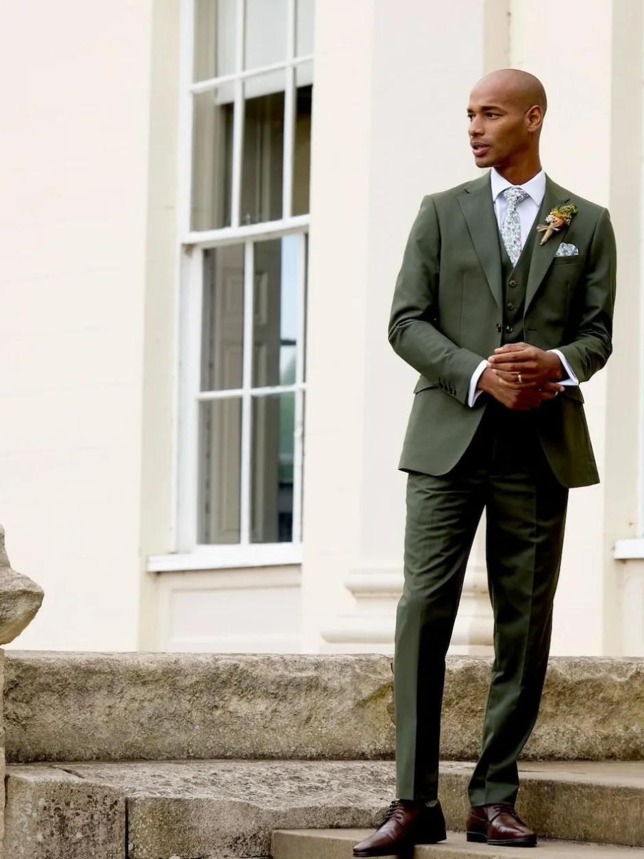 Skopes Green Tailored Fit Harvey Suit: Jacket Clearance