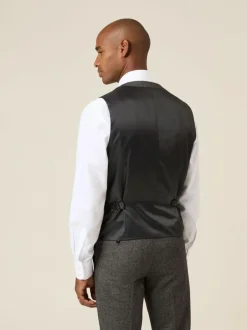 Skopes Fox Textured Suit Waistcoat Grey Discount