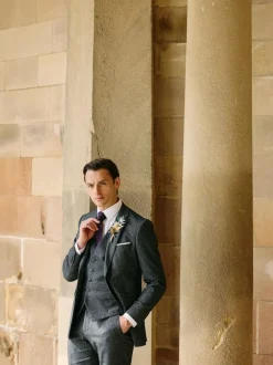 Skopes Fox Textured Suit Waistcoat Grey Discount