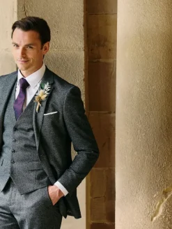 Skopes Fox Textured Suit Waistcoat Grey Discount