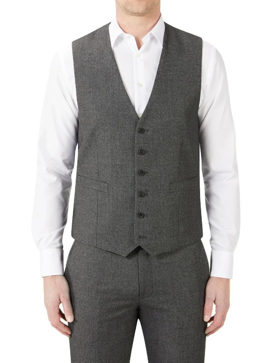 Skopes Grey Single Breasted Harcourt Single Breasted Tailored Fit Suit Waistcoat Discount
