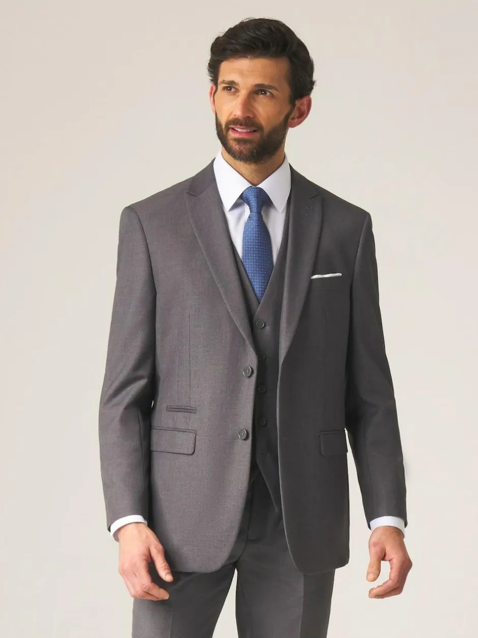 Skopes Tailored Fit Madrid Suit: Jacket Grey Best